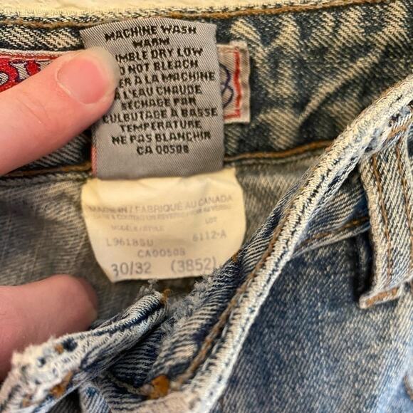 Silver Jeans Vintage Light Wash Button Fly Straight Leg Jeans L9618SU Size 30/32 - Picture 13 of 14